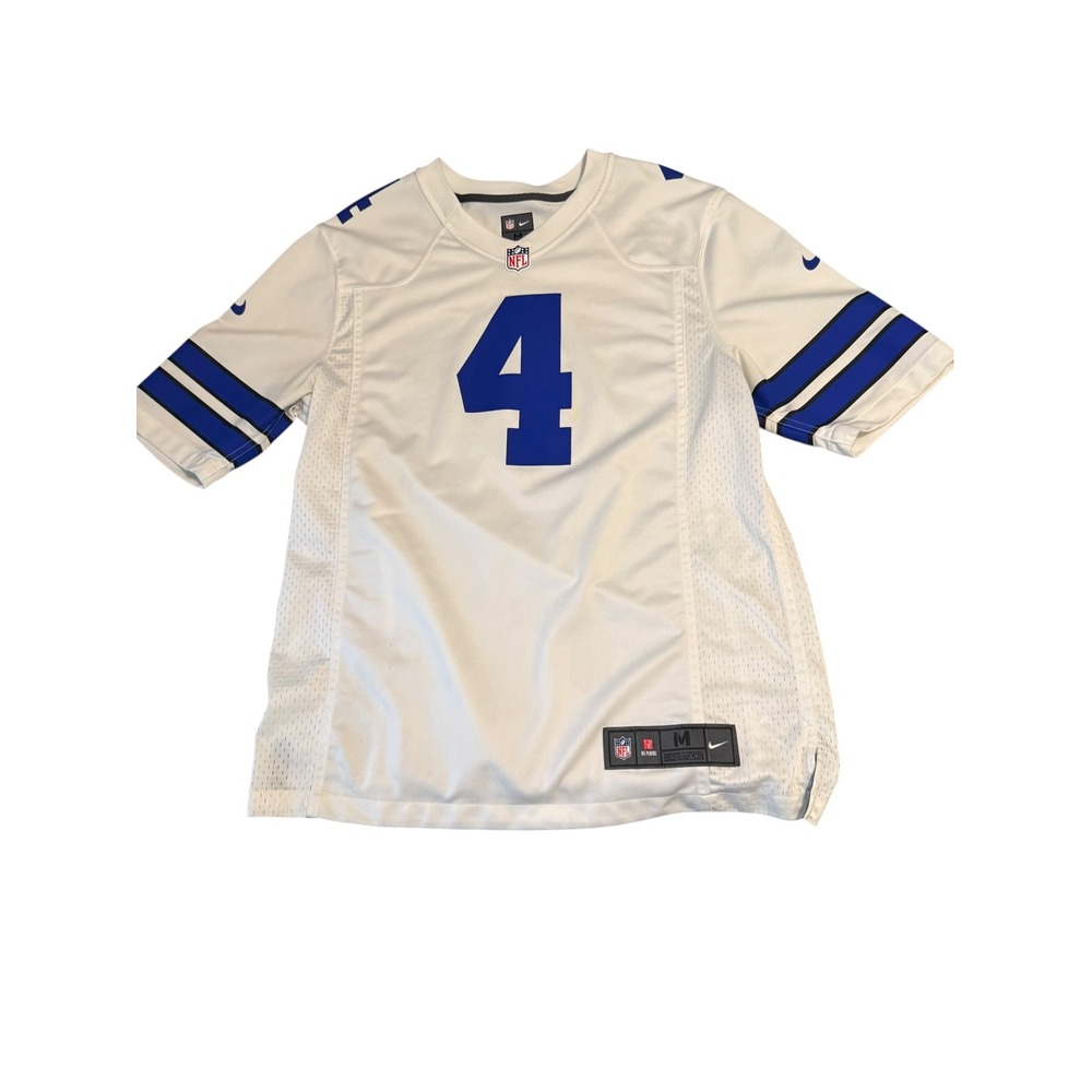 Nike Dak Prescott Dallas Cowboys NFL Jersey White Blue Mens Medium 444